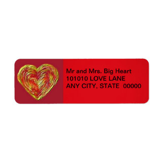 Heart Icing Return Address Label