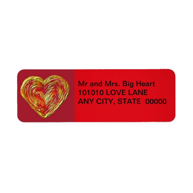 Heart Icing Return Address Label (Front)