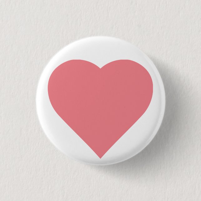 Heart Icon 3 Cm Round Badge (Front)