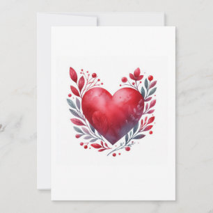 heart illustration invitation