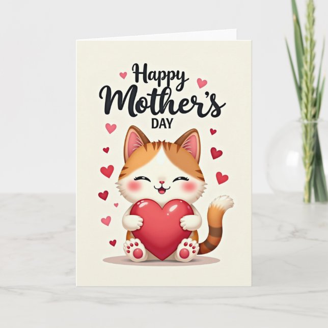 Heart Image Loving Mothers Day Card (Front)