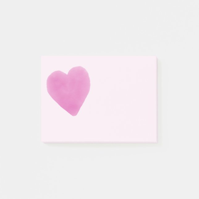 Heart image pink post-it notes (Front)