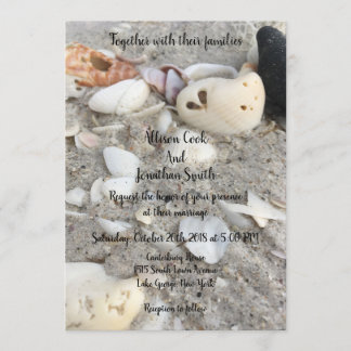 Heart in a Shell Wedding Invitation