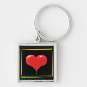 Heart in a Square - Keychain