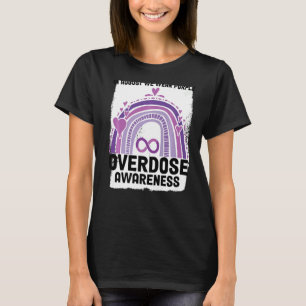 Heart In August We Wear Purple Overdose Awareness  T-Shirt