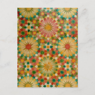 'Heart in Bloom' Islamic geometry postcard
