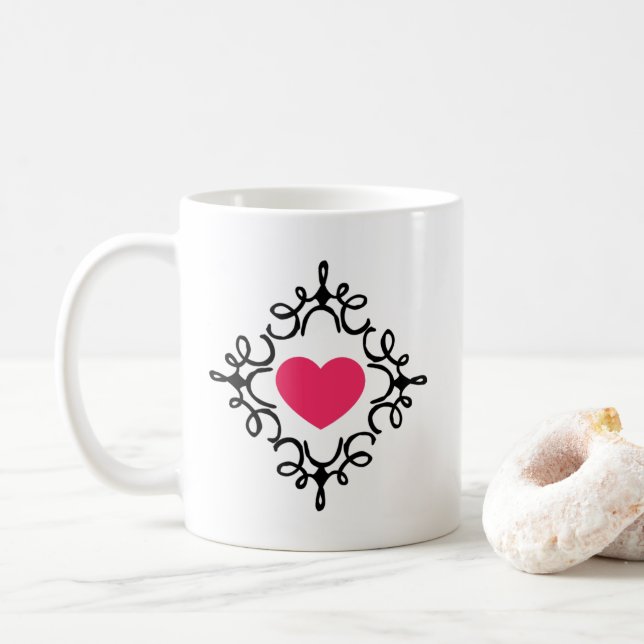 Heart in Frame Coffee Mug (With Donut)