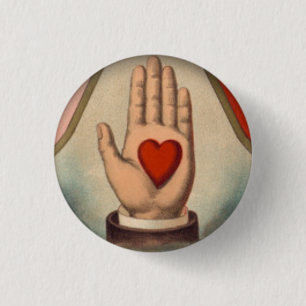 Heart in Hand 3 Cm Round Badge
