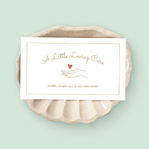 Heart in Hand Disabled Homecare Caregiver Nurse Business Card