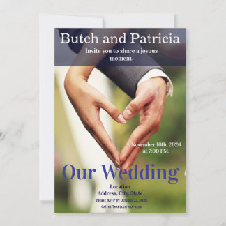 Heart In Hands Invitation