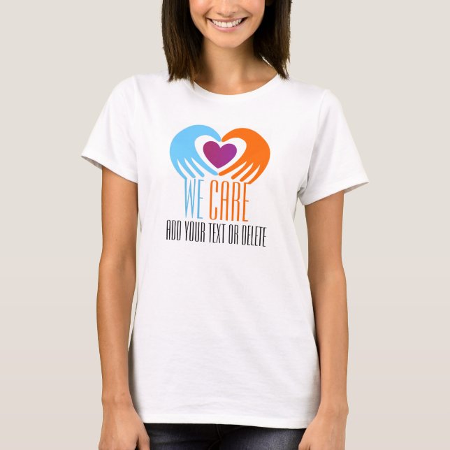 Heart in Hands We Care T-Shirt - SRF (Front)
