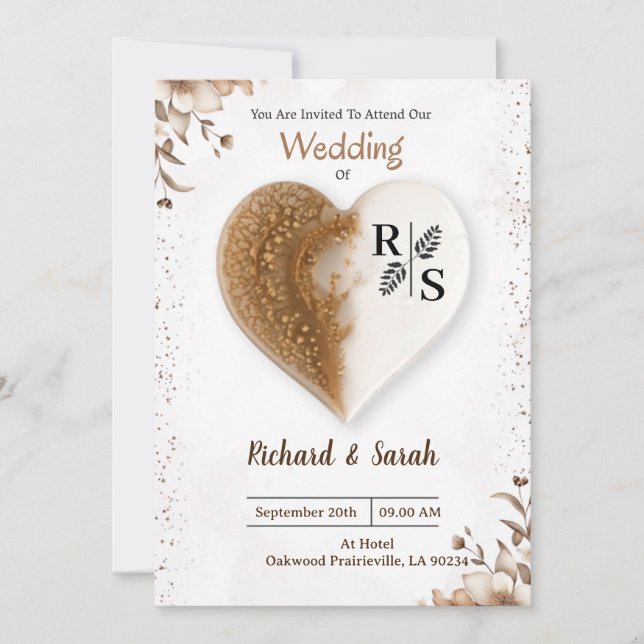 Heart In Harmony Invitation (Front)