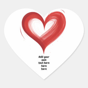 Heart In Heart, Customise With Own Text, Heart Sticker