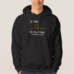Heart In June We Wear Orange Gun Violence Awarenes Hoodie