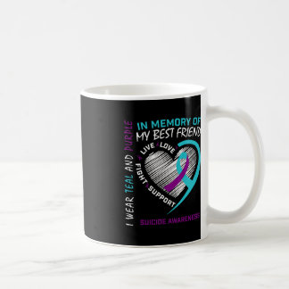Heart In Memory Of Best Friend Suicide Awareness P Coffee Mug