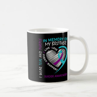 Heart In Memory Of My Brother Suicide Awareness Pr Coffee Mug