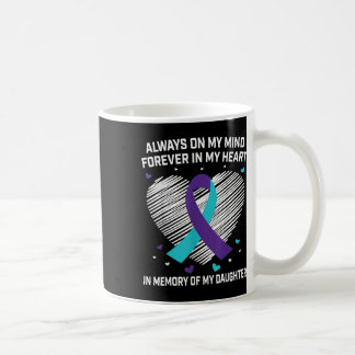 Heart In Memory Of My Daughter Suicide Awareness P Coffee Mug