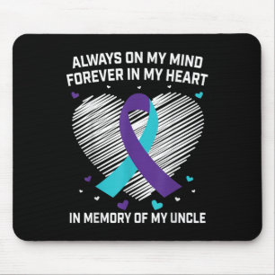 Heart In Memory Of My Uncle Suicide Awareness Prev Mouse Pad