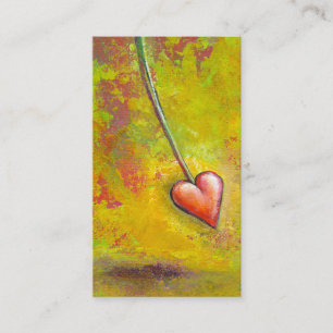 Heart in Motion - fun contemporary painting art Business Card