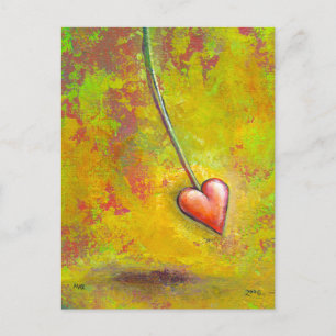 Heart in Motion - fun contemporary painting art Postcard