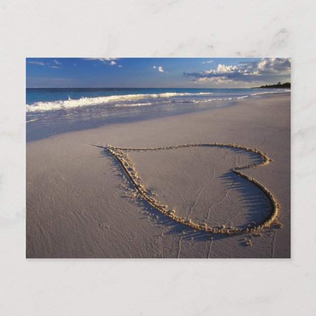 heart in sand postcard (Front)