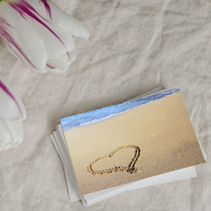 Heart in Sand Postcard