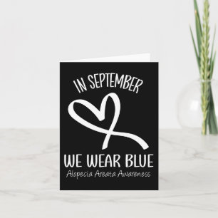 Heart In September We Wear Blue Alopecia Areata Aw Card