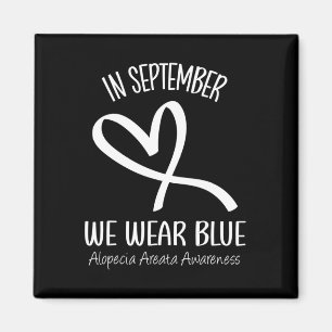 Heart In September We Wear Blue Alopecia Areata Aw Magnet
