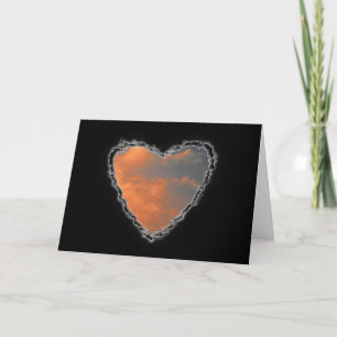 Heart in the Clouds Valentine Love Holiday Card