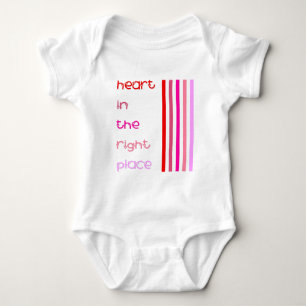 Heart in the Right Place Baby Bodysuit