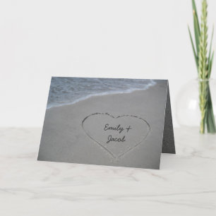 Heart in the Sand Beach Anniversary Party Invites