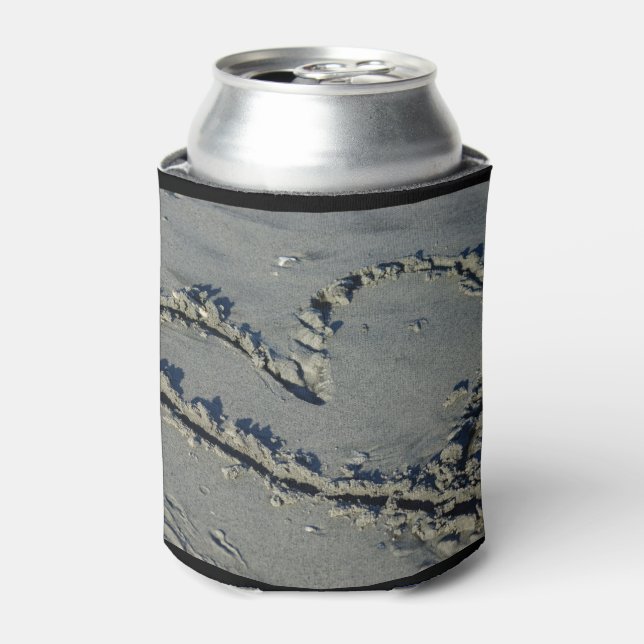 Heart In The Sand Can Cooler (Can Front)