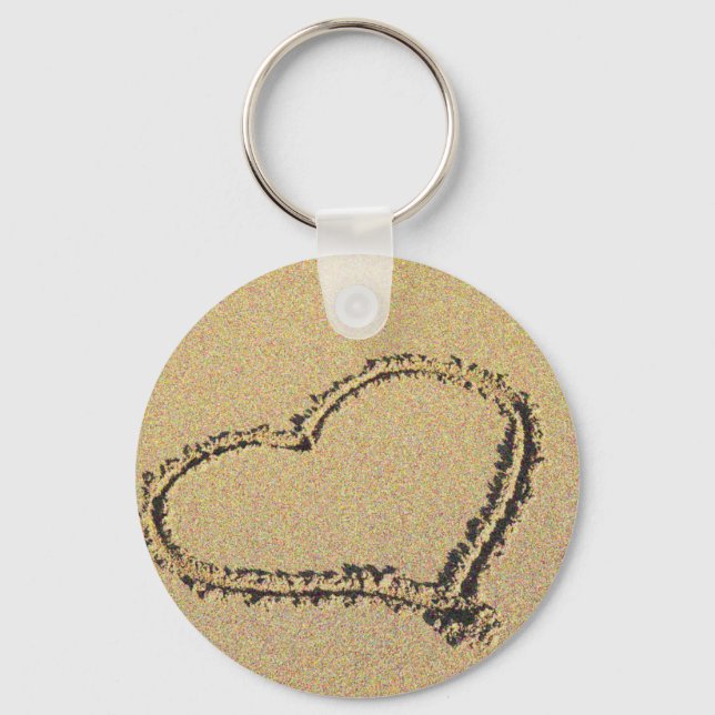Heart in the Sand Key Ring (Front)