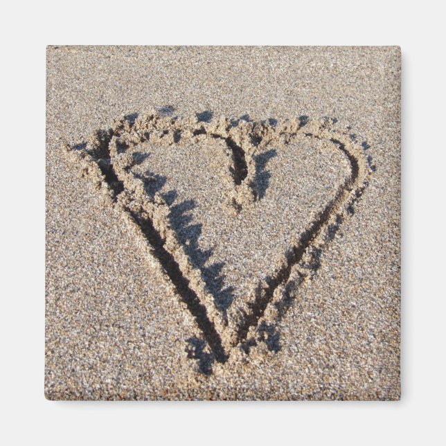 Heart in the Sand Magnet (Front)