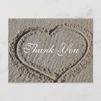 Heart in the Sand Thank You Card