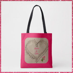 Heart In The Sand Tote Bag