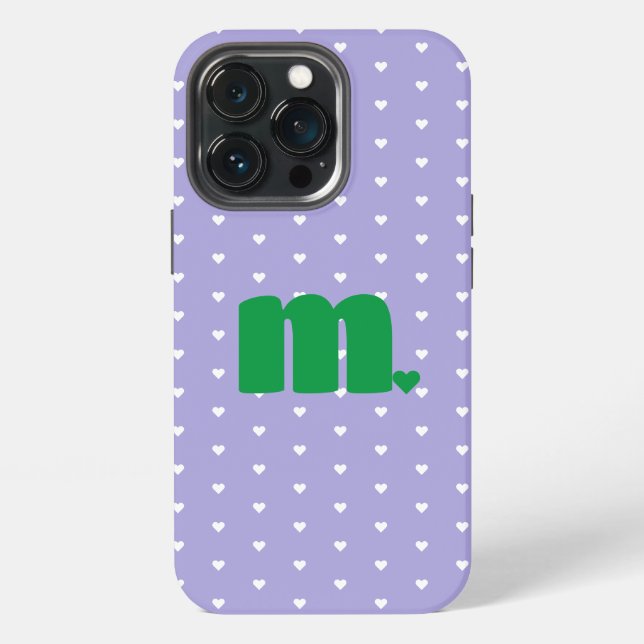 Heart Initial iPhone / iPad case (Back)