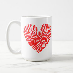 Heart ink coffee mug