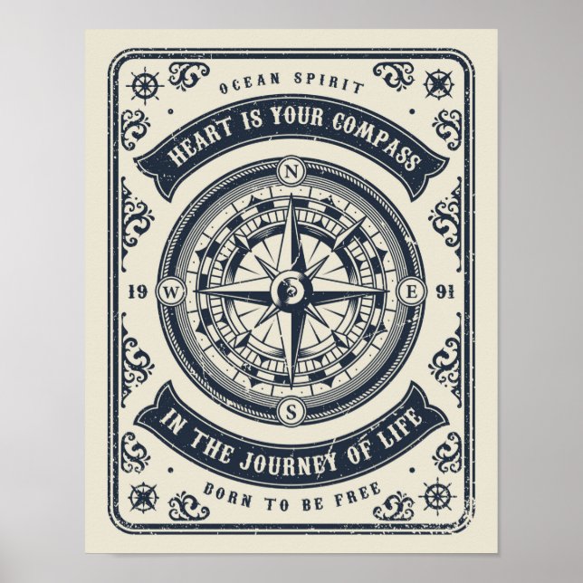 Heart is the Compass Poster (Front)