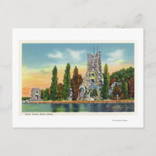 Heart Island View of Alster Tower Postcard