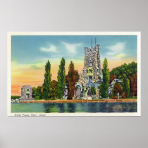 Heart Island View of Alster Tower Poster
