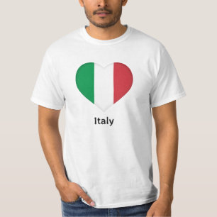 Heart - Italy Flag T-Shirt