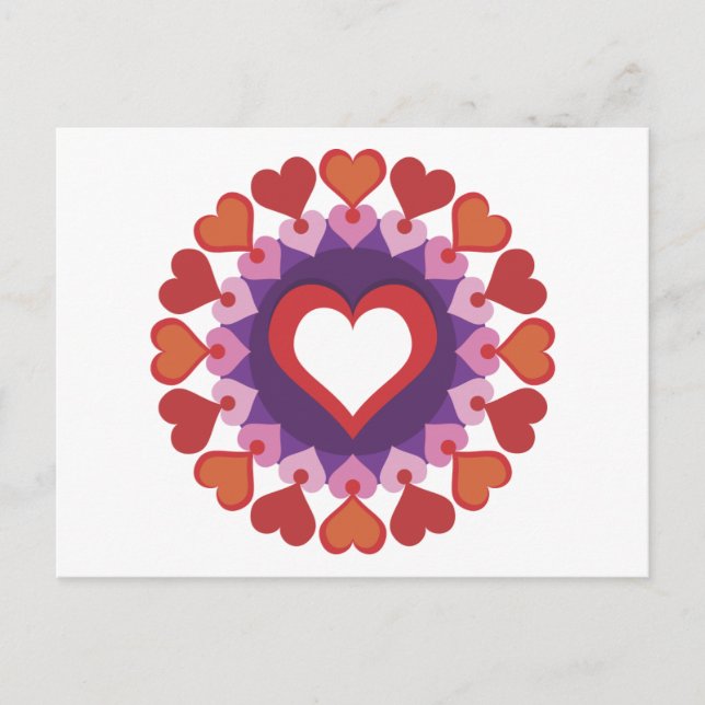 Heart Kaleidoscope Postcard (Front)