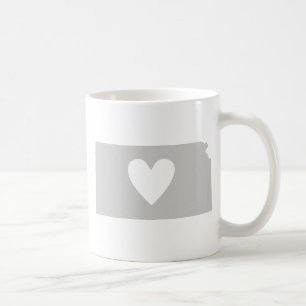 Heart Kansas state silhouette Coffee Mug