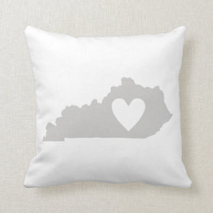 Heart Kentucky state silhouette Cushion