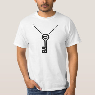 Heart Key My True Love For You T Shirt