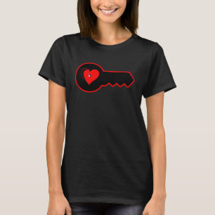 Heart & Key VDay Key 2 My Heart by Steezee T-Shirt