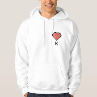 Heart King black outline Hoodie