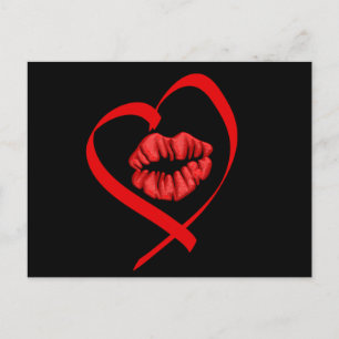 Heart Kiss Postcard