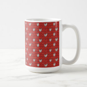 HEART KNIT Tall White Mug